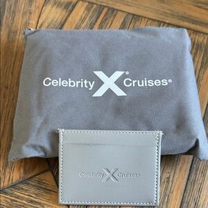 Celebrity X Cruises Gray Travel Pouch and Card Holder